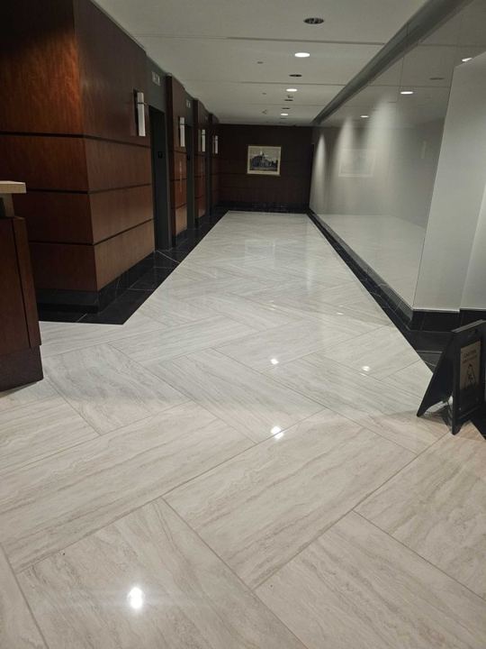 Stone work at a commercial building in Alexandria, VA, work by Rose Restoration
