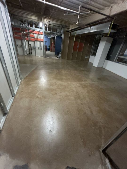 Concrete work at a commercial building in Arlington, VA, work by Rose Restoration