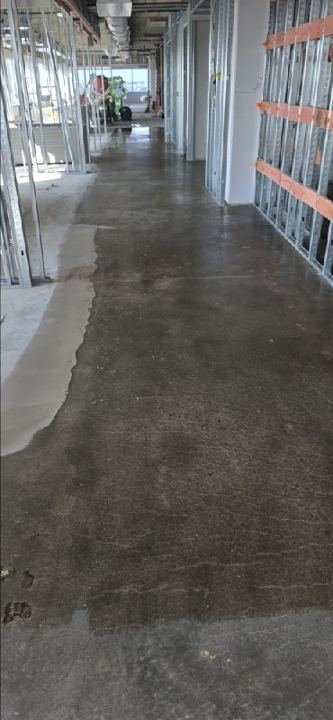Concrete work at an office building in Arlington, VA, work by Rose Restoration