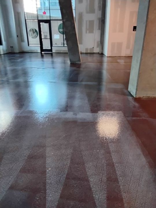 Concrete work at a commercial building in Arlington, VA, work by Rose Restoration