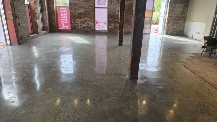 Concrete work at a commercial building in Baltimore, MD, work by Rose Restoration