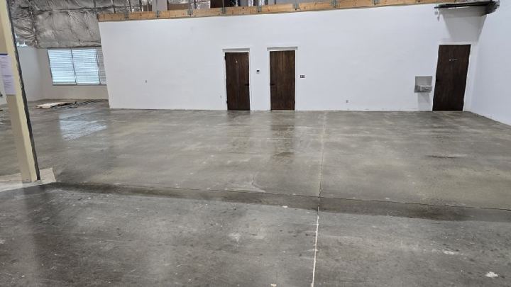 Concrete work at an office building in Chantilly, VA, work by Rose Restoration