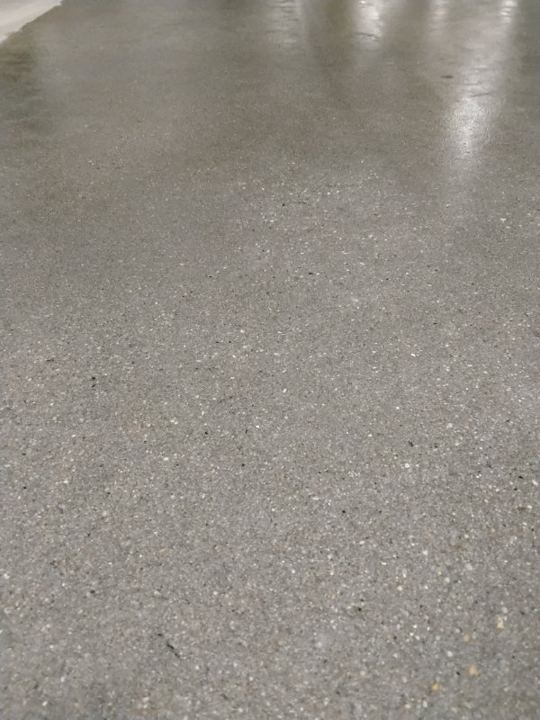 Concrete work at a retail space in Chantilly, VA, work by Rose Restoration