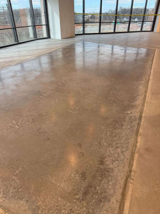 Concrete work at a commercial building in Falls Church, VA, work by Rose Restoration