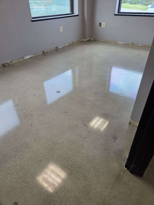 Concrete work at a commercial building in Manassas, VA, work by Rose Restoration