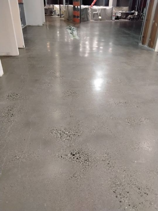 Concrete work at a commercial building in McLean, VA, work by Rose Restoration