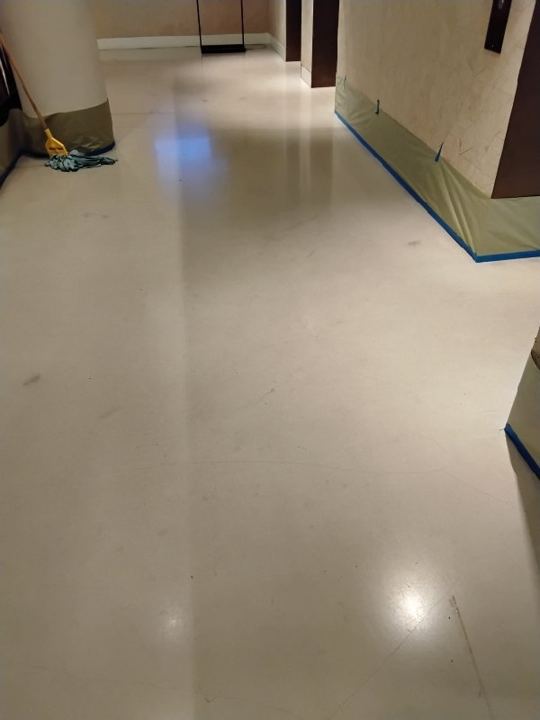Concrete and grout work at a commercial building in Washington, DC, work by Rose Restoration