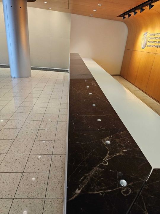 Stone work at a government building in Washington, DC, work by Rose Restoration
