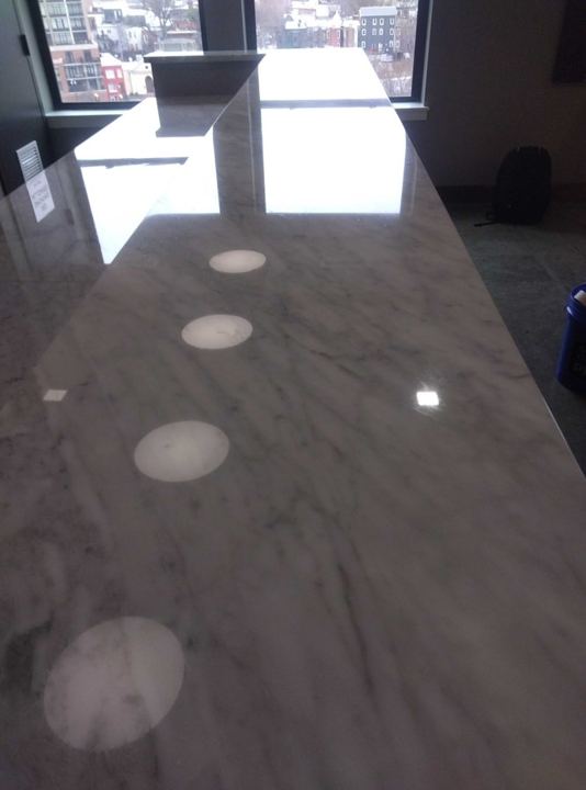 Stone work at a commercial building in Washington, DC, work by Rose Restoration