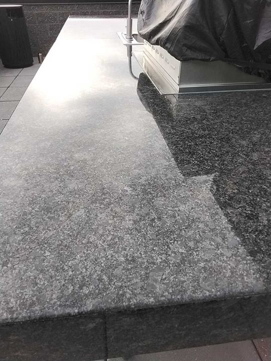 Stone work at a retail space in Washington, DC, work by Rose Restoration