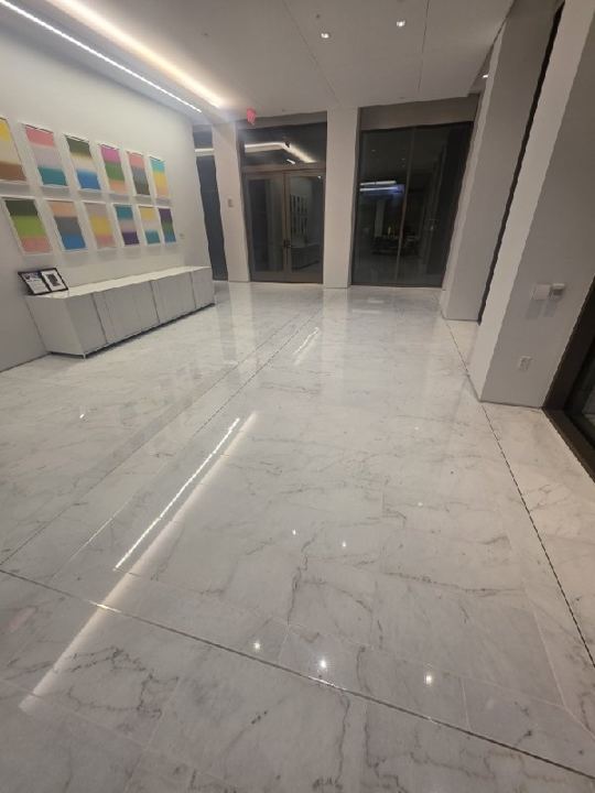 Stone maintenance at an office building in Washington, DC, work by Rose Restoration