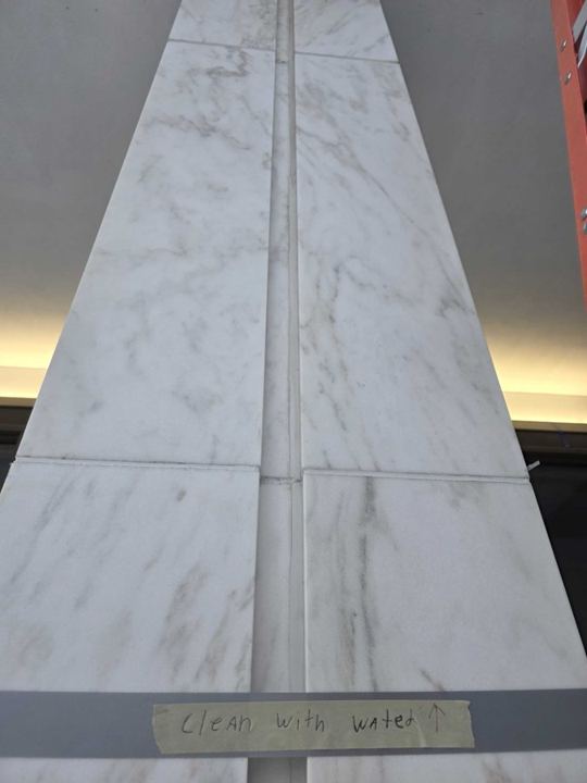 Stone work at a commercial building in Washington, DC, work by Rose Restoration